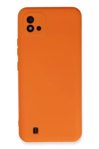 Realme C11 2021 Kılıf Nano içi Kadife Silikon - Turuncu
