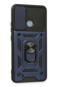 Realme C11 2021 Kılıf Pars Lens Yüzüklü Silikon - Lacivert