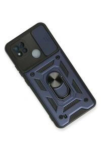 Realme C11 2021 Kılıf Pars Lens Yüzüklü Silikon - Lacivert