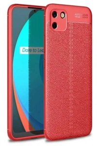 Realme C11 Kılıf Auto Focus Kapak - Kırmızı