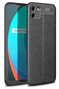 Realme C11 Kılıf Auto Focus Kapak - Siyah