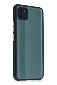 Realme C11 Kılıf Miami Şeffaf Silikon - Lacivert