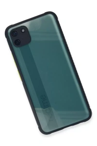 Realme C11 Kılıf Miami Şeffaf Silikon - Lacivert