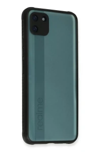 Realme C11 Kılıf Miami Şeffaf Silikon - Siyah