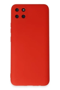 Realme C11 Kılıf Nano içi Kadife Silikon - Kırmızı
