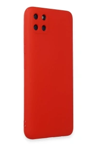Realme C11 Kılıf Nano içi Kadife Silikon - Kırmızı