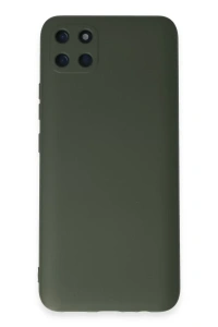 Realme C11 Kılıf Nano içi Kadife Silikon - Koyu Yeşil