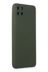 Realme C11 Kılıf Nano içi Kadife Silikon - Koyu Yeşil