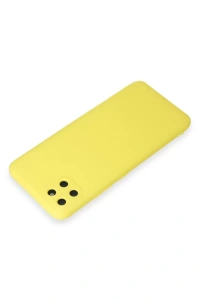Realme C11 Kılıf Nano içi Kadife Silikon - Sarı