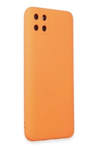 Realme C11 Kılıf Nano içi Kadife Silikon - Turuncu