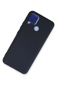 Realme C15 Kılıf Nano içi Kadife Silikon - Lacivert