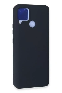 Realme C15 Kılıf Nano içi Kadife Silikon - Lacivert
