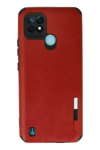 Realme C21 Kılıf Loop Deri Silikon - Kırmızı
