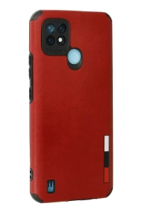 Realme C21 Kılıf Loop Deri Silikon - Kırmızı