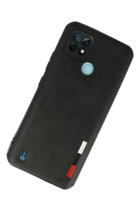 Realme C21 Kılıf Loop Deri Silikon - Siyah
