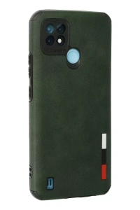 Realme C21 Kılıf Loop Deri Silikon - Yeşil