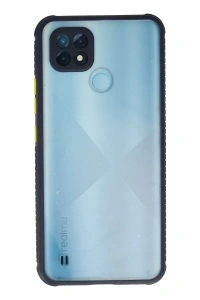 Realme C21 Kılıf Miami Şeffaf Silikon - Lacivert