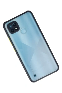 Realme C21 Kılıf Miami Şeffaf Silikon - Lacivert