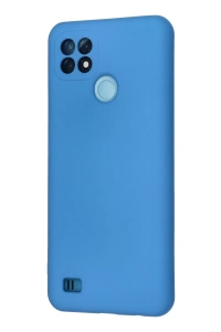 Realme C21 Kılıf Nano içi Kadife Silikon - Mavi