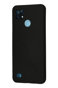 Realme C21 Kılıf Nano içi Kadife Silikon - Siyah