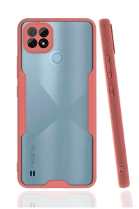 Realme C21 Kılıf Platin Silikon - Pembe