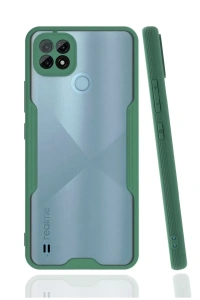 Realme C21 Kılıf Platin Silikon - Yeşil