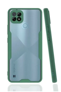 Realme C21 Kılıf Platin Silikon - Yeşil