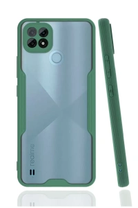 Realme C21 Kılıf Platin Silikon - Yeşil