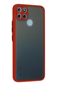 Realme C21Y Kılıf Montreal Silikon Kapak - Kırmızı