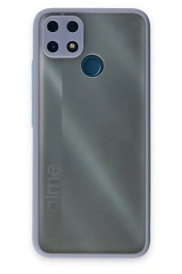 Realme C25 Kılıf Montreal Silikon Kapak - Gri