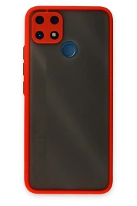 Realme C25 Kılıf Montreal Silikon Kapak - Kırmızı