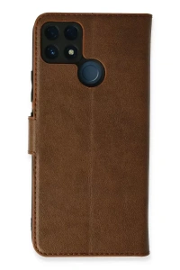Realme C25 Kılıf Trend S Plus Kapaklı Kılıf - Taba