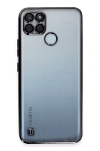 Realme C25Y Kılıf Lensli Silikon - Siyah