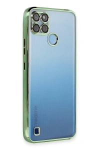 Realme C25Y Kılıf Lensli Silikon - Yeşil