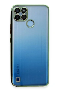 Realme C25Y Kılıf Lensli Silikon - Yeşil