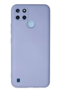 Realme C25Y Kılıf Nano içi Kadife Silikon - Lila