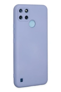 Realme C25Y Kılıf Nano içi Kadife Silikon - Lila