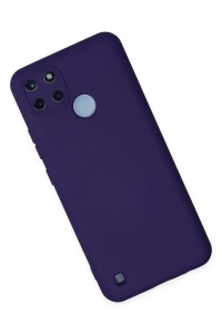 Realme C25Y Kılıf Nano içi Kadife Silikon - Mor