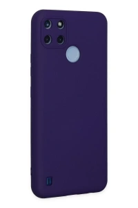 Realme C25Y Kılıf Nano içi Kadife Silikon - Mor