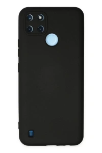 Realme C25Y Kılıf Nano içi Kadife Silikon - Siyah