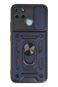 Realme C25Y Kılıf Pars Lens Yüzüklü Silikon - Lacivert