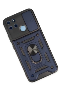 Realme C25Y Kılıf Pars Lens Yüzüklü Silikon - Lacivert