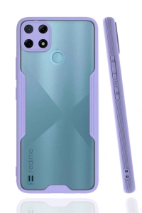 Realme C25Y Kılıf Platin Silikon - Lila