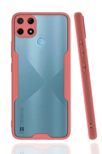 Realme C25Y Kılıf Platin Silikon - Pembe