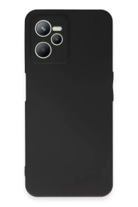 Realme C35 Kılıf First Silikon - Siyah