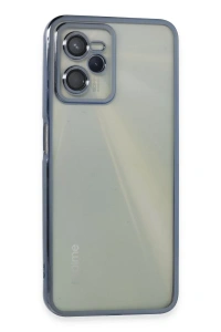 Realme C35 Kılıf Lensli Silikon - Açık Mavi