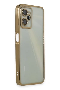Realme C35 Kılıf Lensli Silikon - Gold