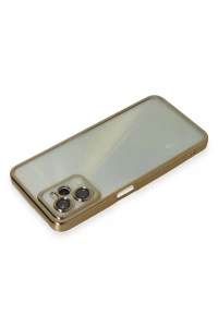 Realme C35 Kılıf Lensli Silikon - Gold