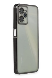 Realme C35 Kılıf Lensli Silikon - Siyah
