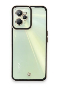 Realme C35 Kılıf Liva Lens Silikon - Siyah